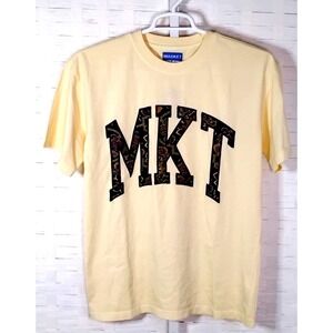 Market Rug Dealer Arc T-Shirt Beige With Tapestry Embroidery Size Medium‎